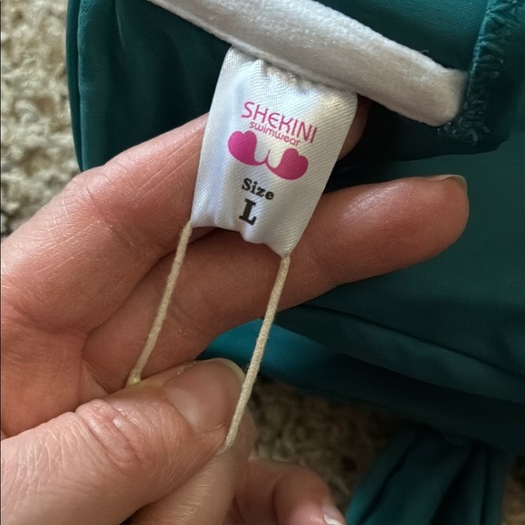 Shekini Teal Halter Bikini with Wrap-Around Ties - Picture 5 of 8